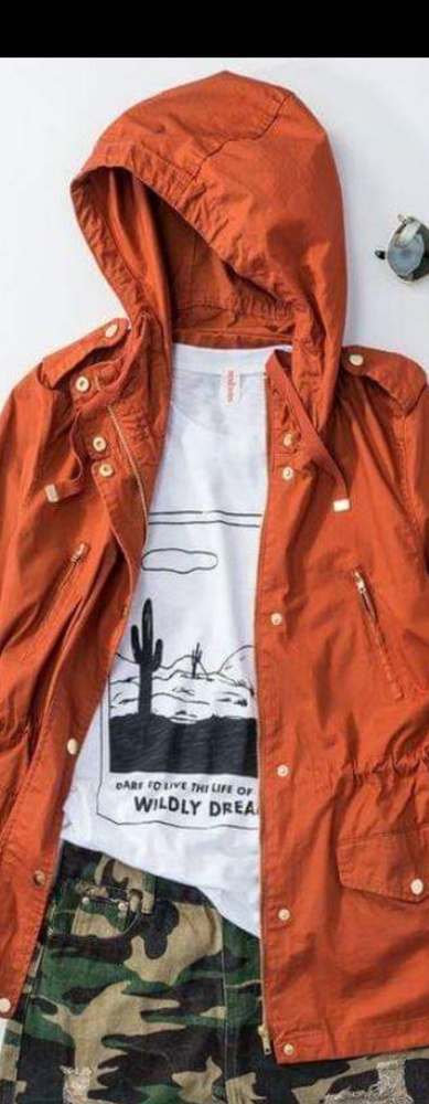 Pumpkin spice color Anork jacket
